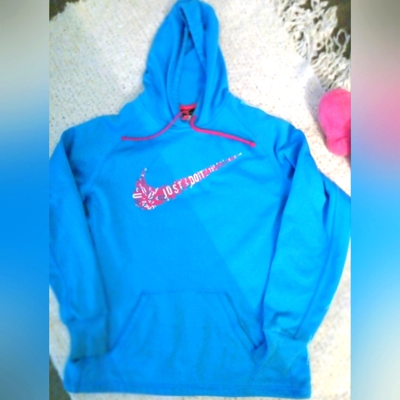 Blue Nike Hoodie Size Medium Unisex - Picture 2 of 7